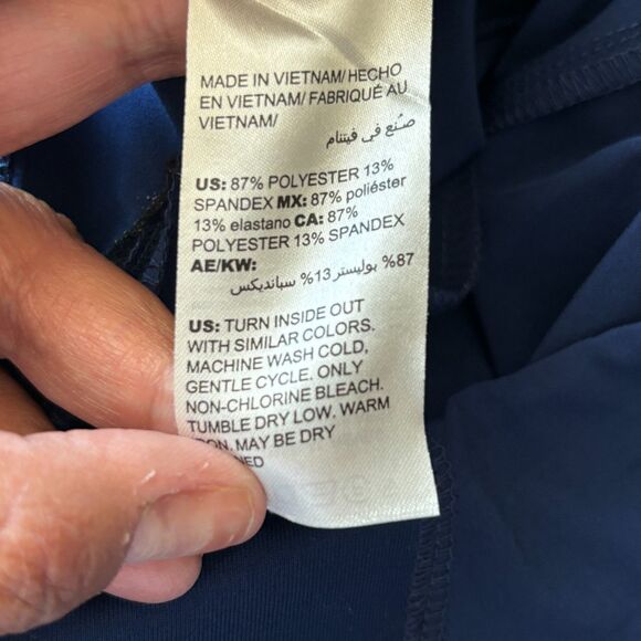 Chico's Zenergy Capri Workout Athleisure Pull On Pants Royal Blue Size 16 - Picture 10 of 11